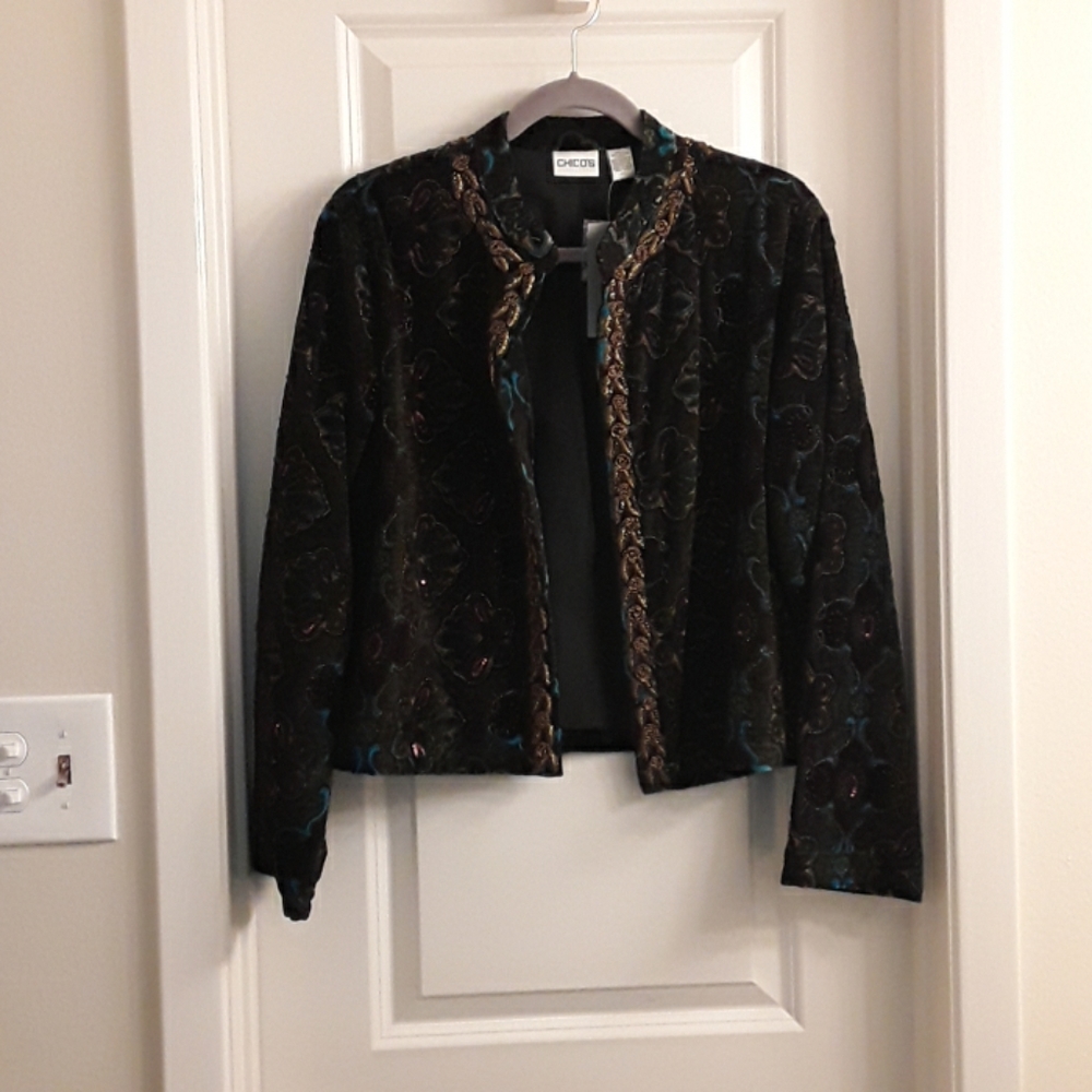 Short waisted sequin jacket